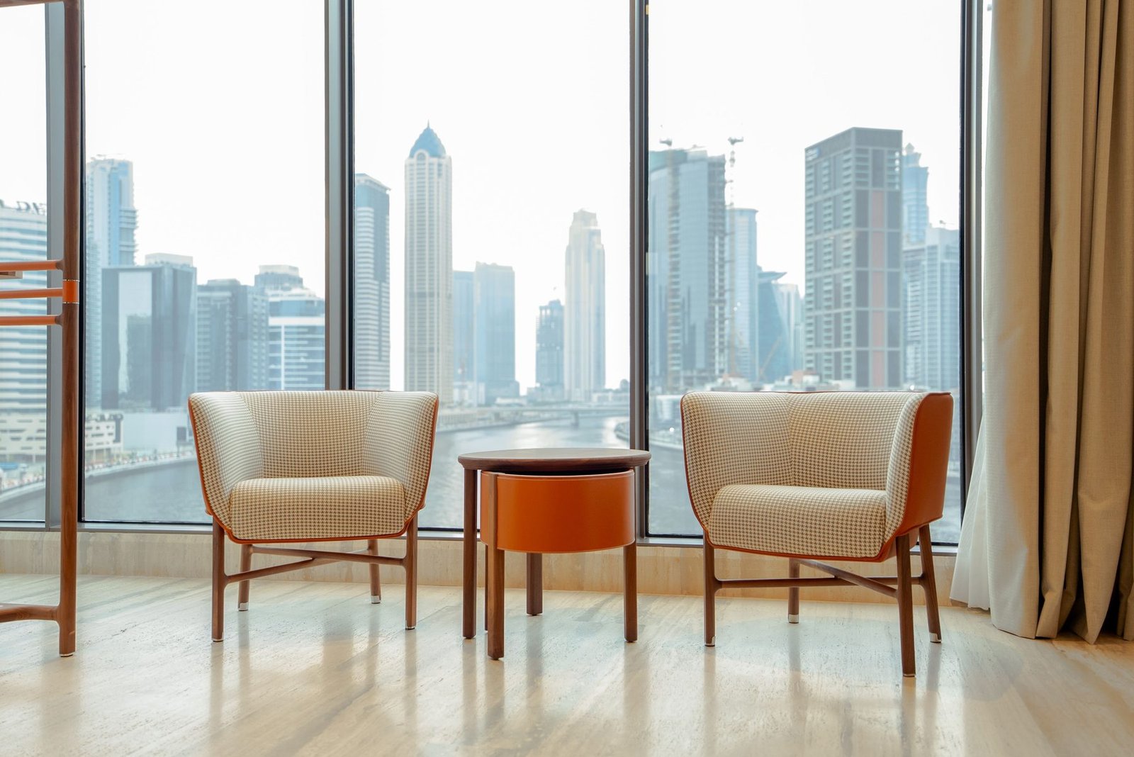 Luxury apartment with Dubai skyline view
